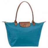 Sac Shopping Boutique Longchamps soldes pas chers Les Pliage Large Bleu